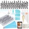 90 Pieces Piping Bags and Tips Set, Cake Decorating Supplies Kit with 55 Numbered Icing Piping Tips, 20+2 Pastry Bags for Cake Cupcake, Frosting Piping Kit with Booklet and eBook